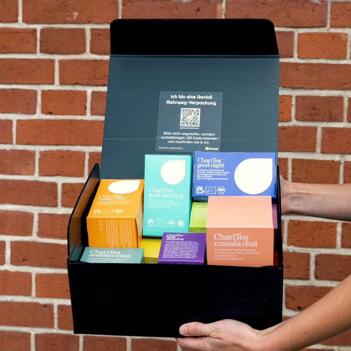 Bio Ravioli - Fair Trade - Mehrweg-Verpackung von Ravioli - 1